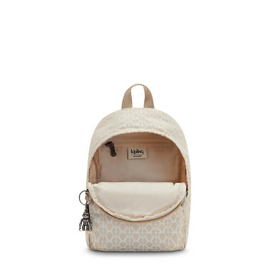 Kipling Delia Compact Printed Convertible Rugzak Beige | België 1655UZ